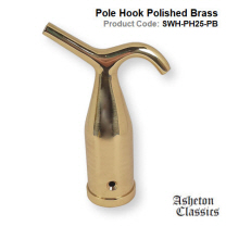 Pole Hook Polished Brass