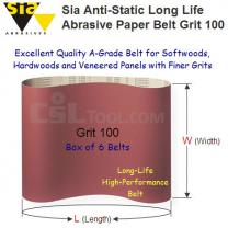 6 Pack High Performance Wide Paper Belts 970mm x 1500mm x Grit 100